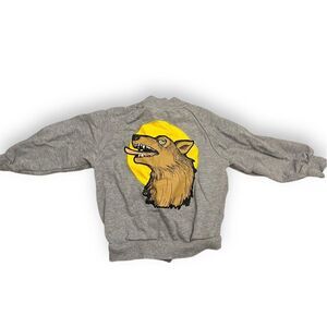 Mini Rodini Wolf Kids Light Jacket Snap Closure 9-18M
